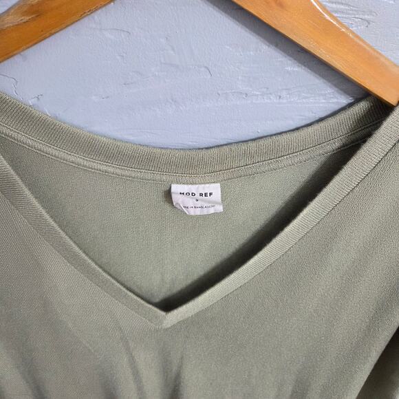 Mod Ref Women's Green Oversized Short Sleeve Top size S - Picture 2 of 5